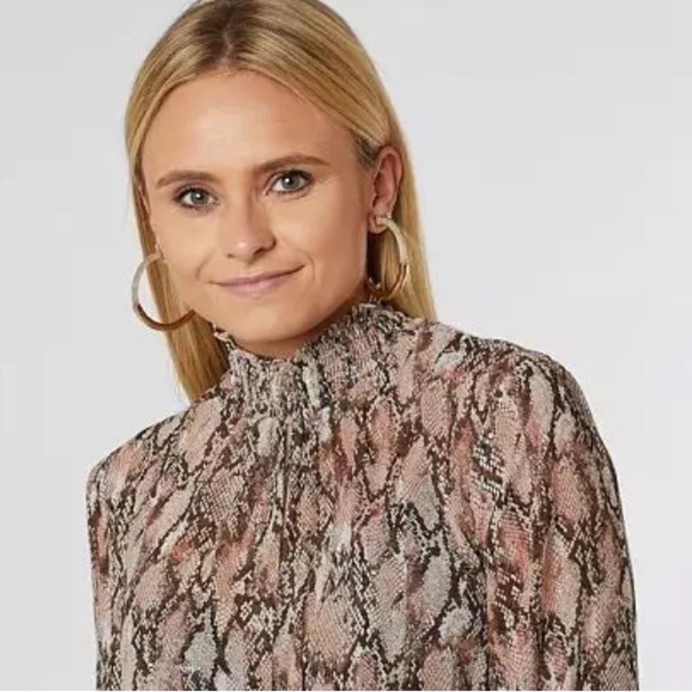 Altar’d State S Blush Tan Brown Python Snake Prin… - image 4